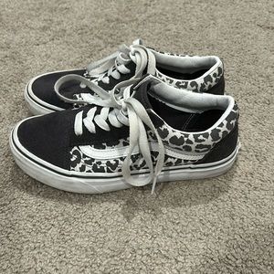 Girls Leopard Vans Size 4